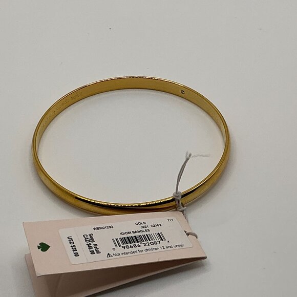 Kate Spade New York TAKE A BOW Gold & Cream/Idiom Gold-Tone Bangle Brace… - Picture 2 of 10